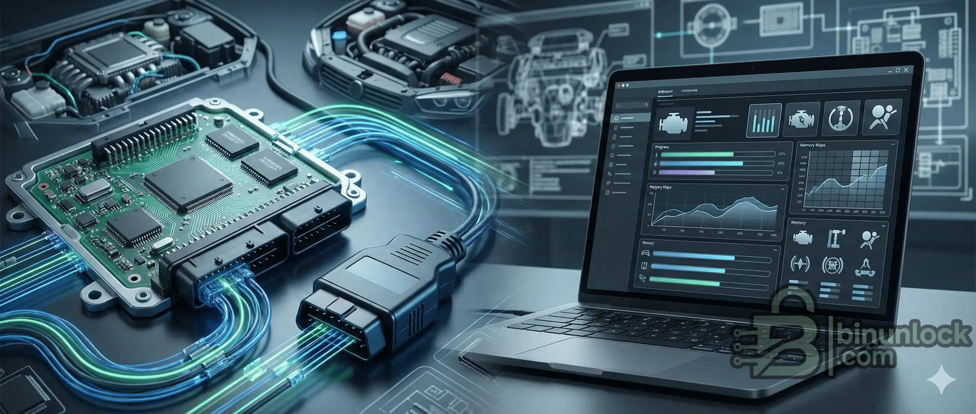 Alex ECUFlasher 2.3 software for ECU read/write flashing, OBD2 DTC diagnostics, SRS airbag reset, Tricore and SID208 support for Honda, Nissan, Toyota and MINI.