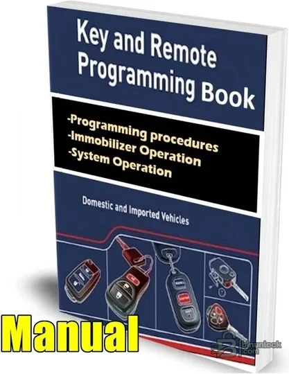 Automotive key and remote programming manual cover for domestic and imported vehicles