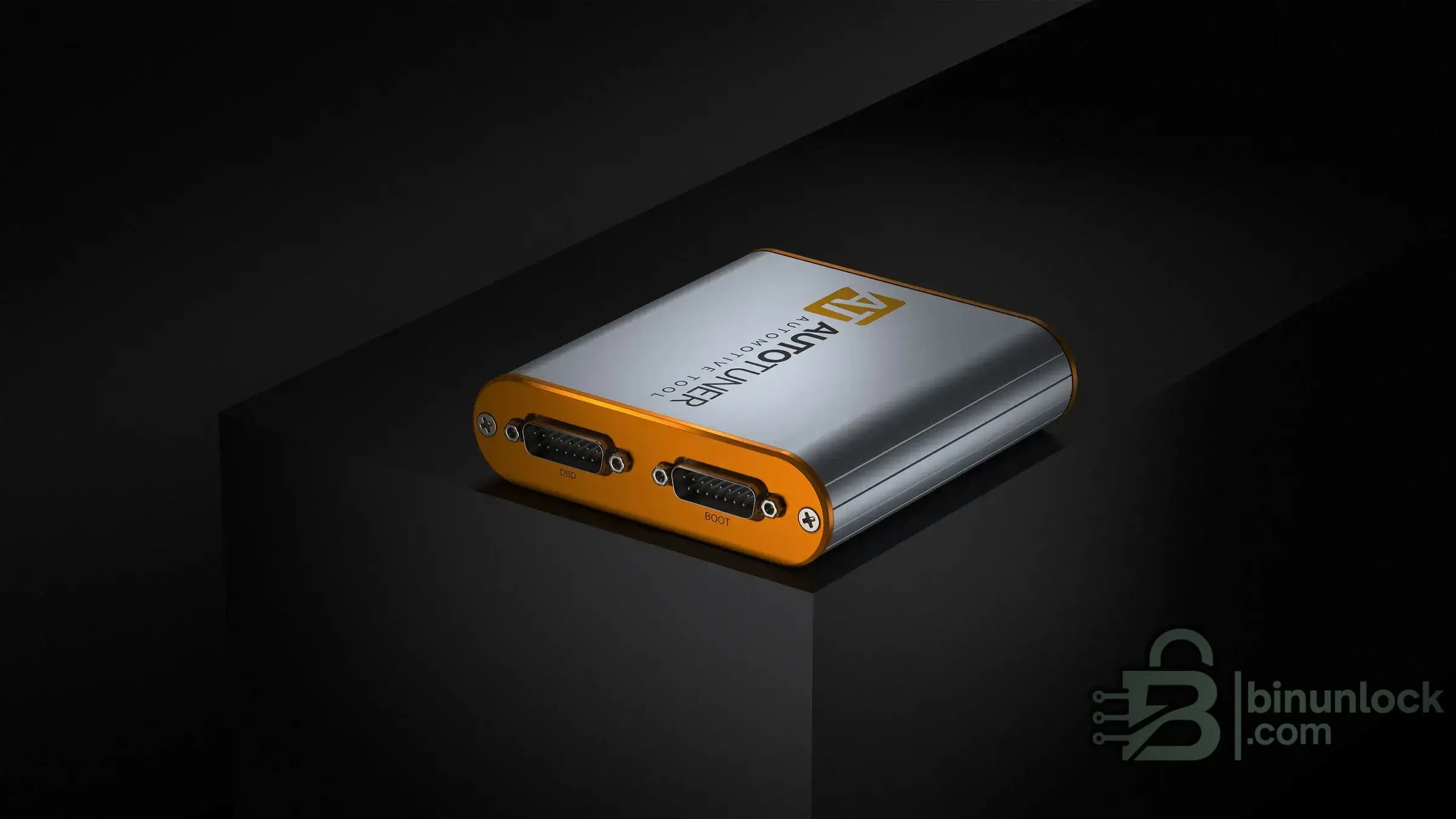 AutoTuner flashing tool with OBD and Boot connectors.