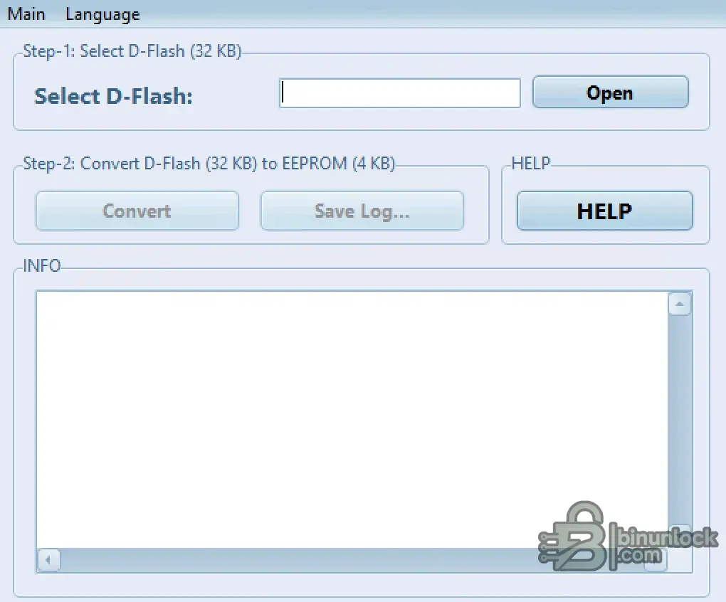 BMW FRM3 recovery tool interface showing D-Flash selection and EEPROM conversion options.