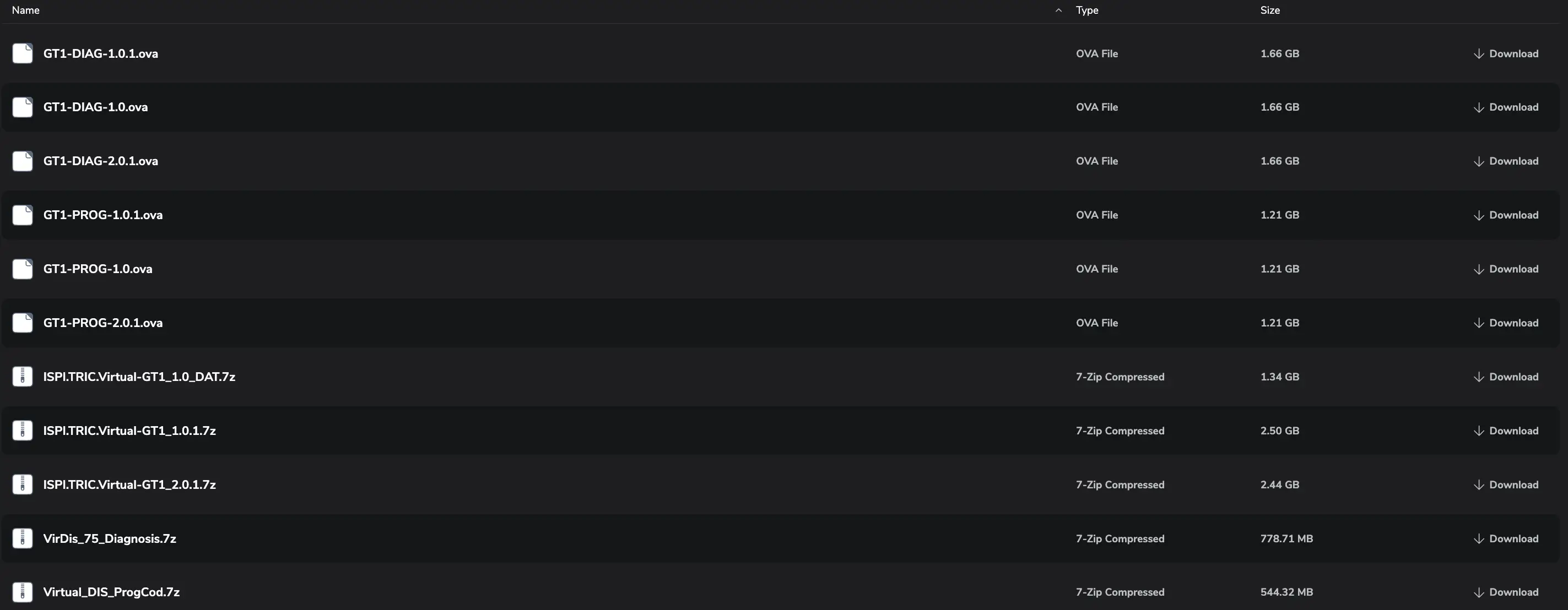 File list of BMW GT1 DIS and SSS Progman VMware images and archives ready for download