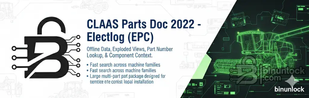 CLAAS Parts Doc 2022 Update 688 multi-part installer list for EPC parts catalog, exploded diagrams, and model selection.