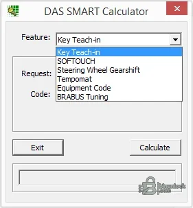 DAS Smart Calculator interface with key teach-in, Softouch, steering-wheel shift and equipment-code options