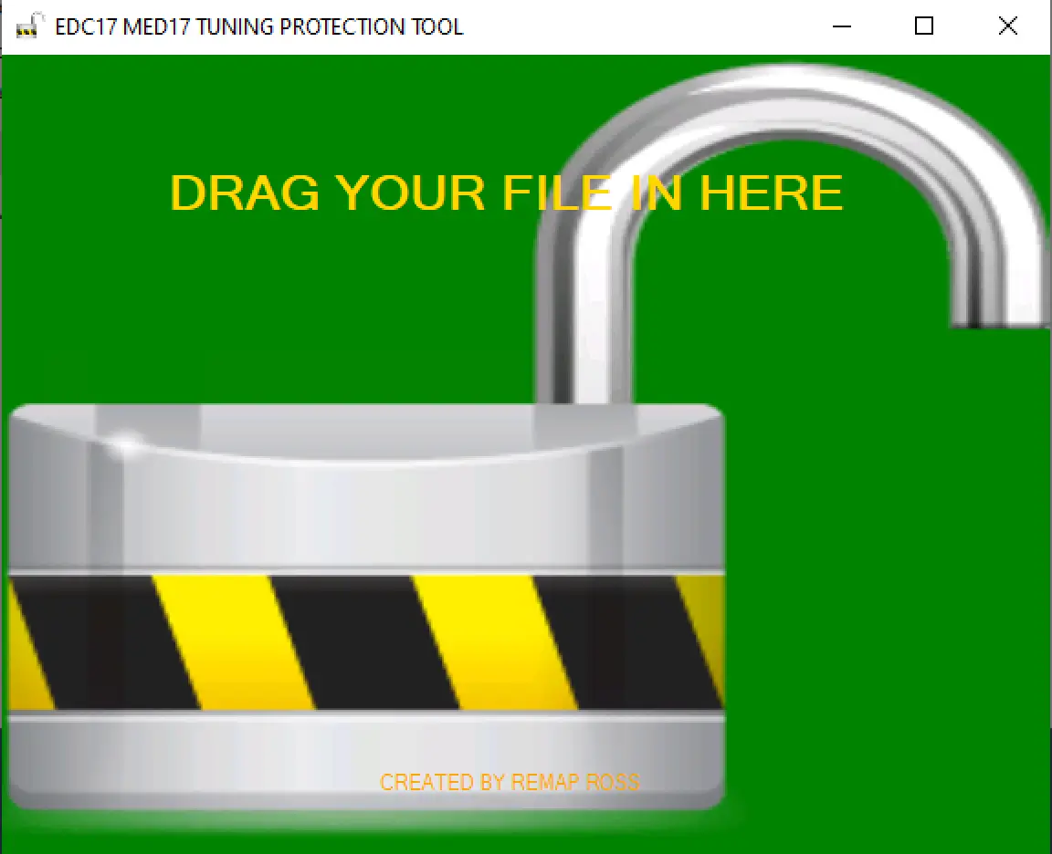 EDC17 MED17 protection status utility build unknown with drag-and-drop file input for offline ECU file review and checksum safety awareness.