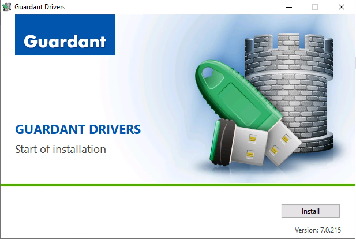 Guardant drivers installer window used with PCMflash v1.2.0 dongle