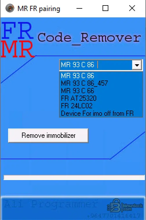 Mercedes MR-FR utility showing EEPROM type selection for 93C06, 93C56, AT25320, and 24LC02 dump processing.