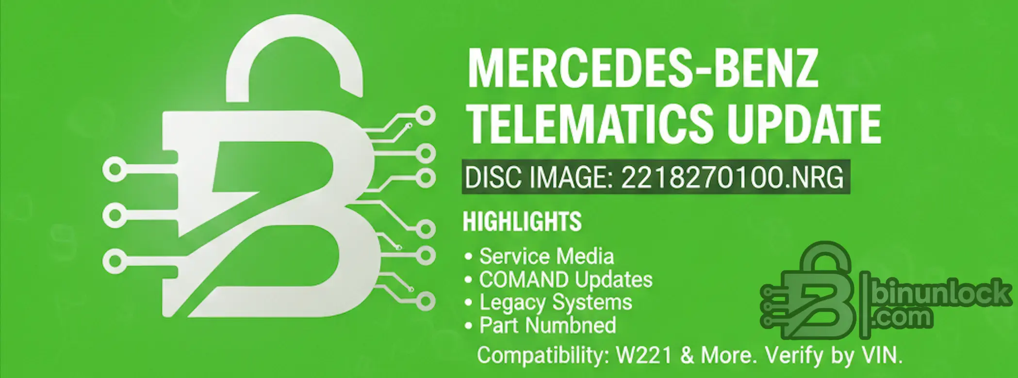 Mercedes telematics disc 2218270100 2016-03 NRG image for COMAND update media and NTG telematics programming.