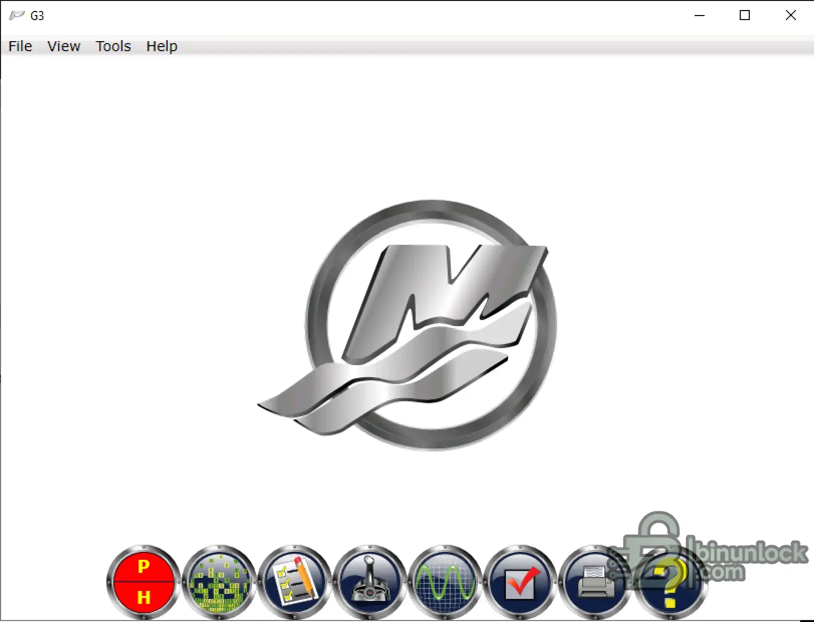 Mercury CDS G3 v1.2 home screen for SmartCraft diagnostics, CAN bus access, and service navigation.