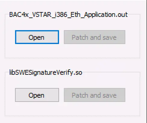 MGU Editor Tool build 2026-01 interface for ECU file processing of .out firmware images and .so libraries.