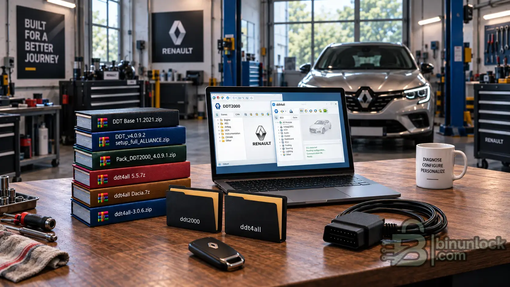 Renault DDT2000 and DDT4All diagnostic software with DDT database