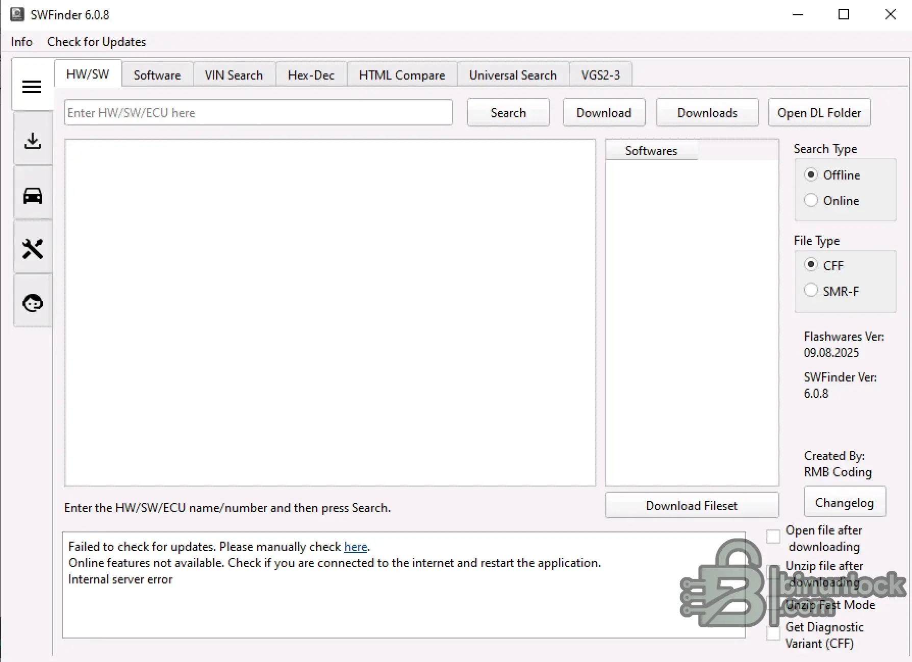 SWFinder 6.0.8 main interface screenshot