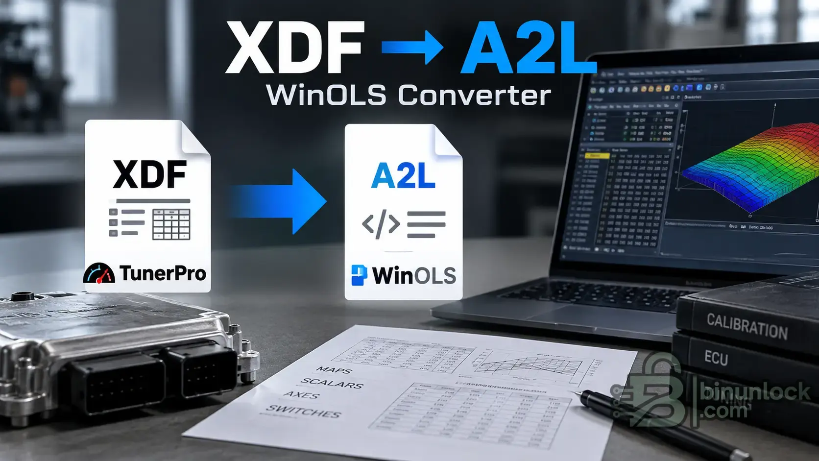 XDF to A2L WinOLS converter with Python scripts and Windows launcher files
