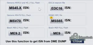 The CAS2 2K79X Editor as a tool for working with ISN on Siemens MS45, MSV70, and Bosch EDC16 units in BMW vehicles.