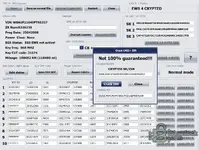 The comprehensive key management interface in the C4 Editor, displaying the status, ID, and data for all 10 available key slots in a CAS module.