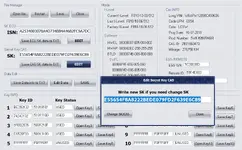 The key data editing section of the CAS4 Editor, highlighting the options to change a key's remote frequency (e.g., 433 to 868 MHz) and modify its remote ID. The key data editing section of the CAS4 Editor, highlighting the options to change a key's remote frequency (e.g., 433 to 868 MHz) and modify its remote ID.