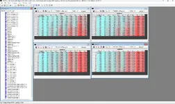 An overview of a BMW 6HP xHP file in TunerPro, displaying ZF Project# tables and various torque-related clutch transition maps.