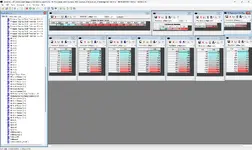 Adjusting the downshift timing maps (HS 6->5, HS 5->4) for a BMW 6HP automatic transmission within TunerPro software.