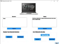 The interface of the Bluetooth Activation Tool, which includes functions to activate Bluetooth for both BMW Standard Tools and ISTA-D.