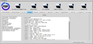 The Remofer section of the ECUS PROG v1 database, listing Bosch and Magneti Marelli ECUs. The Remofer section of the ECUS PROG v1 database, listing Bosch and Magneti Marelli ECUs.