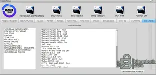 The ECUs Module Repair database in ECUS PROG v1, listing specific repair guides for Magneti Marelli and Motronic ECUs. The ECUs Module Repair database in ECUS PROG v1, listing specific repair guides for Magneti Marelli and Motronic ECUs.