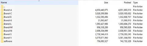 The file structure of the ODIS-S 25.0.3 data packs, showing large folders for each VAG brand like Audi, VW, and SEAT. The file structure of the ODIS-S 25.0.3 data packs, showing large folders for each VAG brand like Audi, VW, and SEAT.