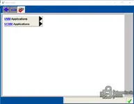 The applications screen in Ford IDS, showing options for VMM (Vehicle Measurement Module) and VCMM.