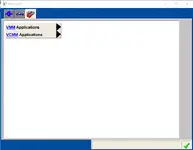 The applications screen in Ford IDS, showing options for VMM (Vehicle Measurement Module) and VCMM.
