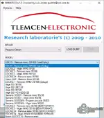 The model selection menu in IMMOTOOL for Peugeot/Citroën, listing EDC15, EDC16, Valeo, and BSI modules.