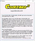 The About window for the Volvo Synchronization Utility, providing detailed instructions on how to use the tool to fix no start issues on Volvo S40, V50, and C30 models. The About window for the Volvo Synchronization Utility, providing detailed instructions on how to use the tool to fix no start issues on Volvo S40, V50, and C30 models.