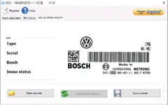 The EDC16 IMMO ON/OFF tab of the VAG tool v1.8, allowing the user to change the immobilizer status in an ECU EEPROM file. The EDC16 IMMO ON/OFF tab of the VAG tool v1.8, allowing the user to change the immobilizer status in an ECU EEPROM file.