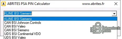 ABRITES PSA PIN Calculator