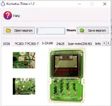 The Komatsu Time v1.2 software interface for the S-29190 instrument cluster. The Komatsu Time v1.2 software interface for the S-29190 instrument cluster.