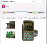 The Komatsu Time v1.2 software interface for the 24s25 instrument cluster. The Komatsu Time v1.2 software interface for the 24s25 instrument cluster.