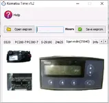The Komatsu Time v1.2 software interface for the Iqan-mdm(25640) dashboard module. The Komatsu Time v1.2 software interface for the Iqan-mdm(25640) dashboard module.