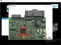  An example from the ECU CODE INFOTECH database, showing a photo of a BMW CAS 2 circuit board with the MC9S12DG256 MCU highlighted.