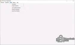 The Tools dropdown menu in the TM100 Key Programmer, showing options for Calculators, Image Generators, and installing new modules.