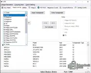 The Key Maker interface in EFFI, displaying a list of supported transponder types and a vehicle compatibility table.