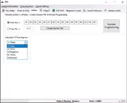 The EFFI tool for Renault System 1 vehicles, showing options to create an EEPROM file from a key or a PIN code. The EFFI tool for Renault System 1 vehicles, showing options to create an EEPROM file from a key or a PIN code.