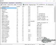 The transponder cross-reference database in EFFI, showing compatible replacement chips from Zed-BULL, RW4, and JMA.