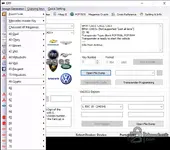 The Image Generator interface in EFFI, which is used to create new transponder keys from immobilizer dump files for brands like Mercedes and Chevrolet.