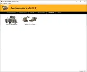 The Defence category menu in JCB Servicemaster 4, showing Defence Telehandlers and Skid Steers. The Defence category menu in JCB Servicemaster 4, showing Defence Telehandlers and Skid Steers.