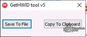 The GetHWID tool v5, used to get the computer's hardware ID for CNH EST activation. 