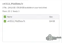 A screenshot showing the download details for the full BMW PSdZData v4.55.11, which is a 114 GB file.