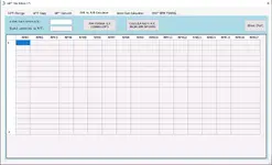 FAR to AFR Calculator tab with stoich inputs, AFR commands, calculated F.A.R. and RPM1–RPM17 table with Show Chart. FAR to AFR Calculator tab with stoich inputs, AFR commands, calculated F.A.R. and RPM1–RPM17 table with Show Chart.