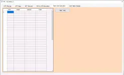 Hemi Cam Calculator grid by RPM with intake, exhaust and total columns plus Calc Total control. Hemi Cam Calculator grid by RPM with intake, exhaust and total columns plus Calc Total control.