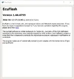 EcuFlash About screen with version info and note about ROM definitions and licensed Qt components. EcuFlash About screen with version info and note about ROM definitions and licensed Qt components.