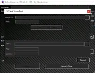 EST Soft Token Tool panel for selecting the original EST file, entering the PIN, and validating the token. EST Soft Token Tool panel for selecting the original EST file, entering the PIN, and validating the token.
