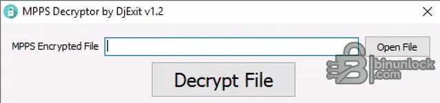 MPPS Decryptor v1.2 window with input path and “Decrypt File” button to convert MPPS files to BIN for analysis.