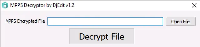 MPPS Decryptor v1.2 window with input path and “Decrypt File” button to convert MPPS files to BIN for analysis. MPPS Decryptor v1.2 window with input path and “Decrypt File” button to convert MPPS files to BIN for analysis.