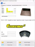 SIM210 (93C86) tab with key page visualization and dashboard synchronization controls.